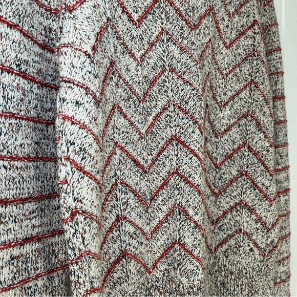 Free People Zig Zag Pullover Sweater Size Medium Cotton Knit Winter - Picture 5 of 10